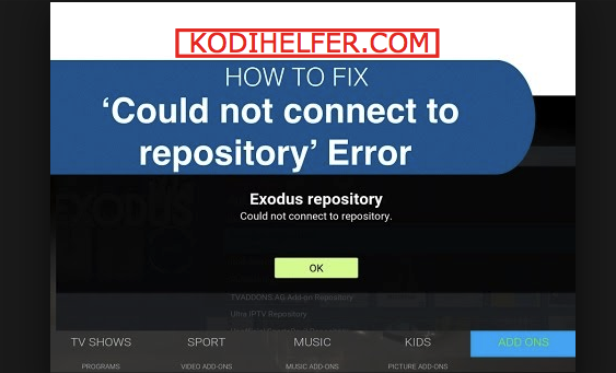 Exodus Repository kan geen verbinding